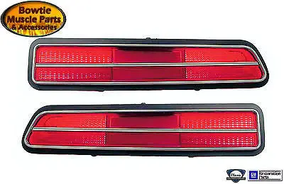 69 Camaro Rs Tail Light Lens Lamp Lenses Correct Guide Script Pair Ss Z28 Copo 1