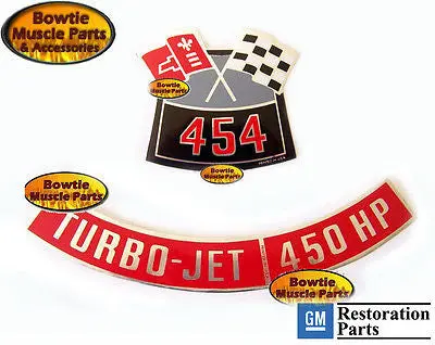 1970 70 Chevelle Ss 454 450 Hp Engine Decal Set Ls6 1