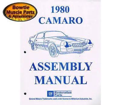 1980 80 Camaro Factory Assembly Manual Z28 Rs Berlinetta - 612 Pages! 1