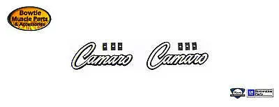 68 69 Camaro Deluxe Interior Door Panel Emblem Emblems - Pair 7754200 1