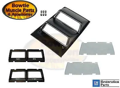 68 69 Camaro Ss Copo Z28 Console Gauge Cover Oil Temp Fuel Bat Bezels And Lenses 1