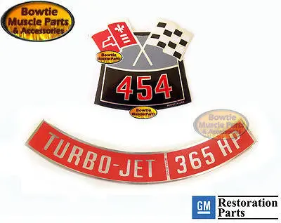 71 Impala Corvette Chevelle Monte Carlo Caprice 454 365Hp Turbo-Jet Decals Decal 1