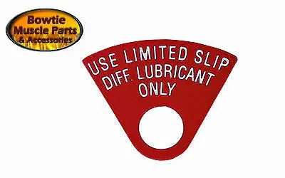 68-72 Camaro Chevelle Gto Nova 12 Bolt Red Posi Positraction Limited Slip Tag 1