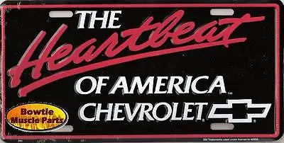 55 56 57 58 59 60 61 Bel Air Impala Heartbeat Of America Chevrolet License Plate 1