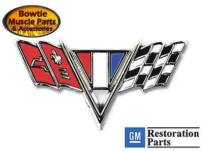 65 66 67 Impala Camaro Chevelle Nova Fender V Flag Emblem Small Block - Each 1