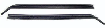 67-69 Camaro Firebird Quarter 1/4 Window Vertical Weatherstrip Chrome Trim Kit 2