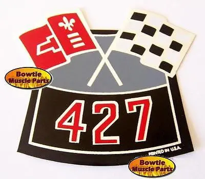 65 66 67 68 69 70 Big Block Chevy 427 Cross Flags Decal 1