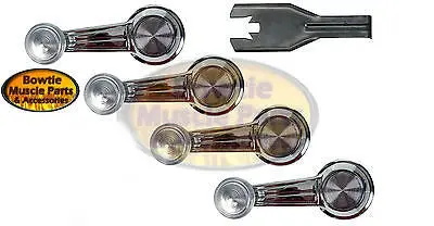 67 68 69 Camaro Firebird Chevelle Window Cranks Clear Knobs & Installation Tool! 1
