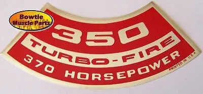 1970 70 Corvette Lt1 350 370Hp Turbo-Fire Engine Air Cleaner Decal Camaro Nova 1