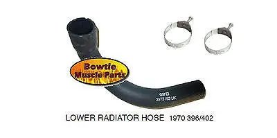 70 1970 Camaro Ss 396 402 454 Lower Radiator Hose W/Tower Clamps Gm Part 3973193 1