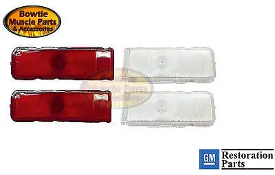1967 67 Camaro Std Tail Lamp Brake Back-Up Light Lens Set (Non Rs) - Gm Licensed 1