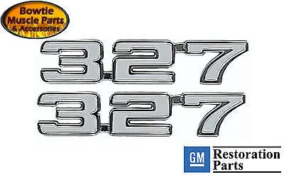 1969 69 Camaro 327 Fender Emblems Emblem Lm1 Pair  Excellent Quality Best Fit 1