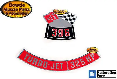 65 66 67 68 69 70 Camaro Impala 396 325Hp Engine Decals 1