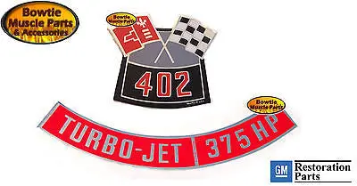70 71 72 Chevelle El Camino Ss Impala Camaro 396 402 375Hp L78 Engine Decal Set 1
