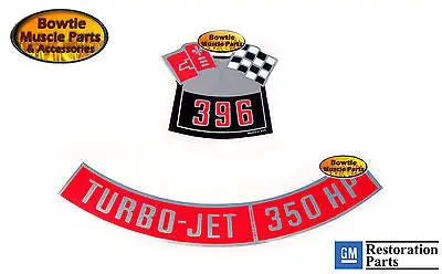 67 68 69 70 Camaro Nova Chevelle Ss 396 350Hp L34 Decal Set 1