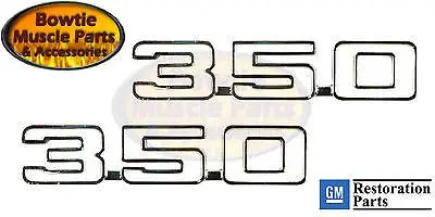 70-74 Nova Front Fender 350 Emblem Pair Emblems Yenko Deuce 55 56 57 Chevy Ii 1
