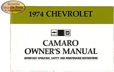 1974 74 Camaro Rs Z28 Factory Owners Operators Manual Owner's 1