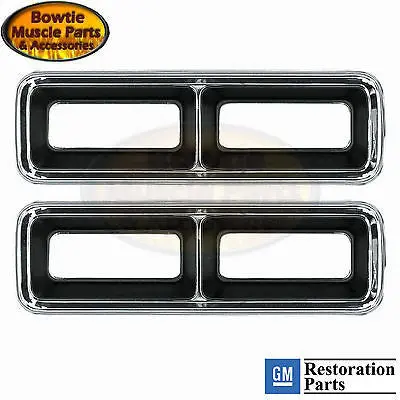 1968 68 Camaro Tail Light Lamp Housings Bezels Pair - Beautiful - Gm Licensed! 1
