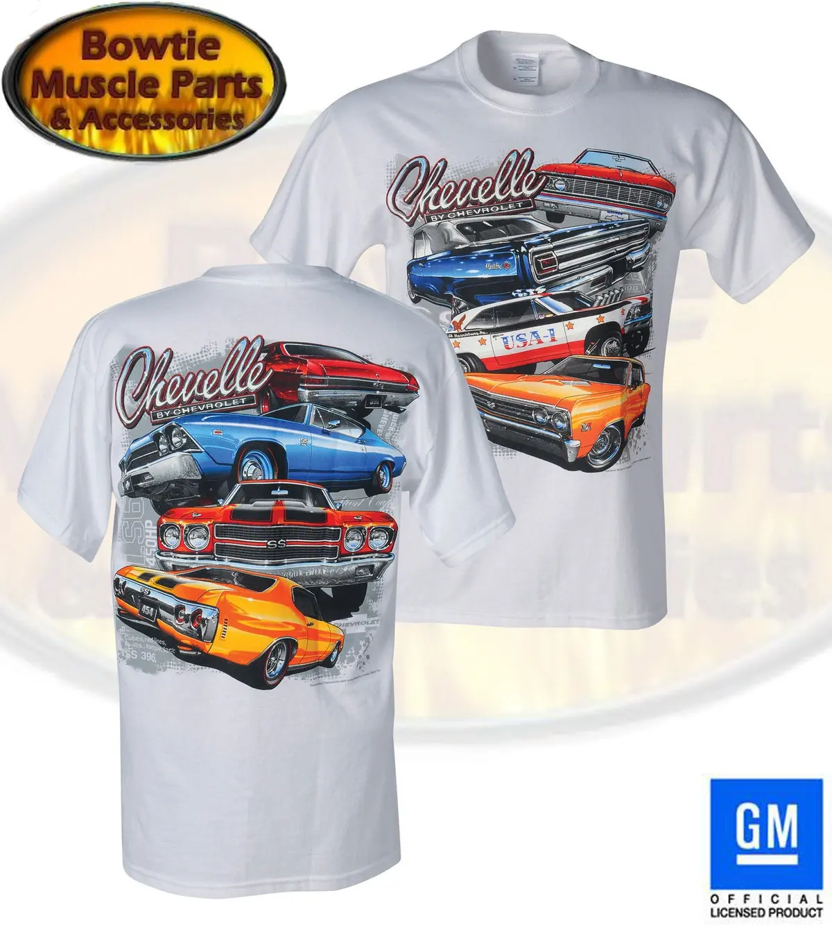 64 65 66 67 68 69 70 71 72 Chevelle Malibu Ss Multi Generation T-Shirt White 1