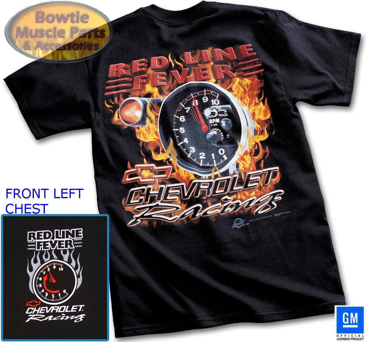 Redline Fever Monte Carlo Camaro Nova Vette Chevelle Nascar Chevy Racing T-Shirt 1