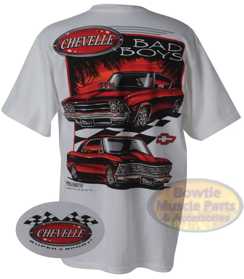 64 65 66 67 68 69 70 71 72 Chevelle Bad Boys T-Shirt - Gm Officially Licensed 1