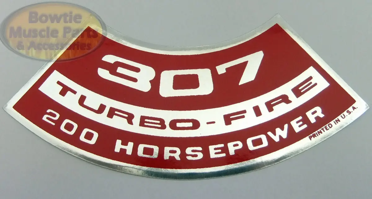 307 200Hp Camaro Caprice Chevelle El Camino Nova Impala Chevelle Engine Decal 1