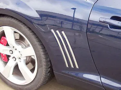 2010 11 Camaro Side Vent Inserts Quarter Louvers Chrome 1