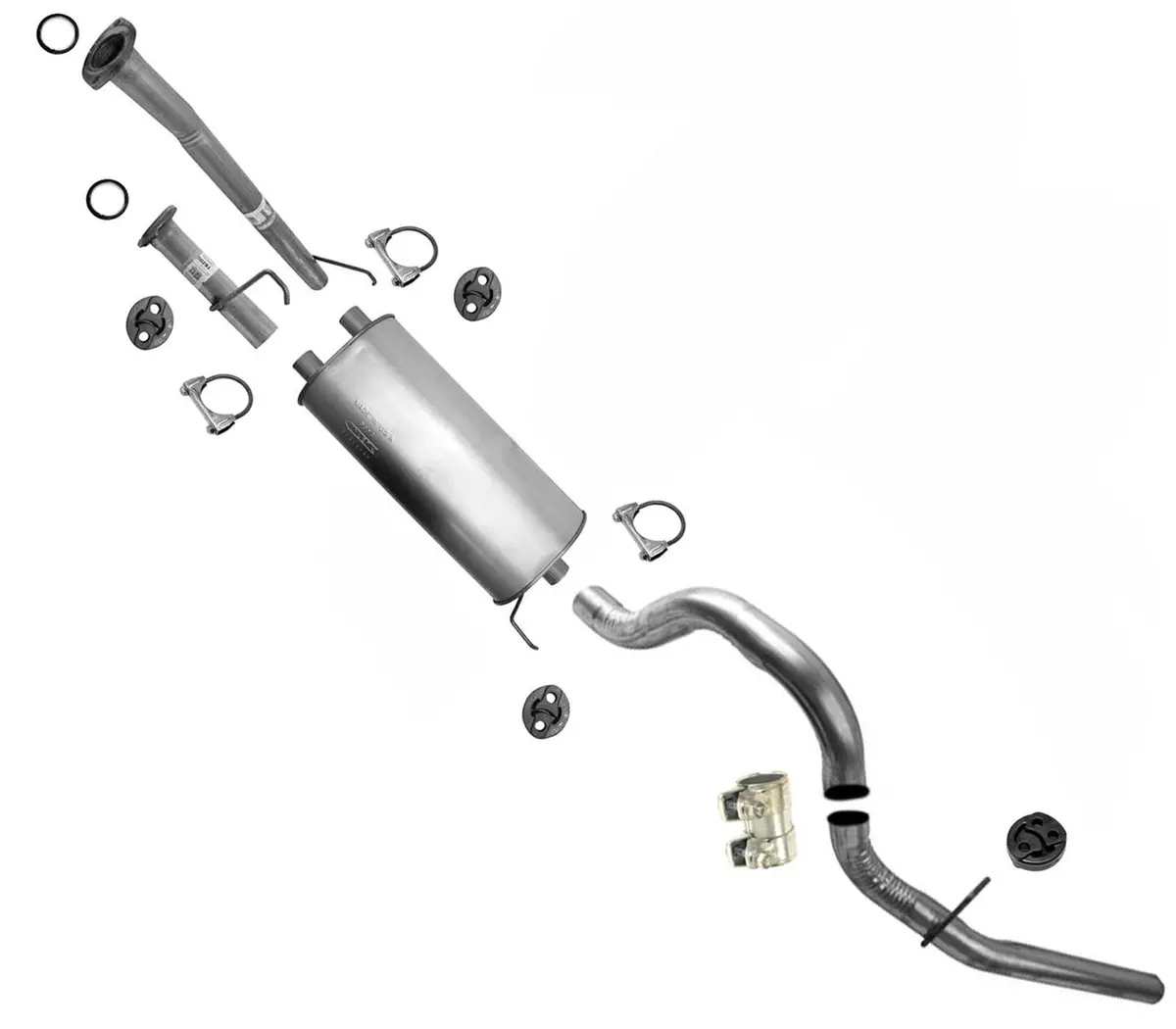 Exhaust System Muffler Tail Pipe For Toyota Tundra 5.7L 10-2017 145.7" Wheelbase 1