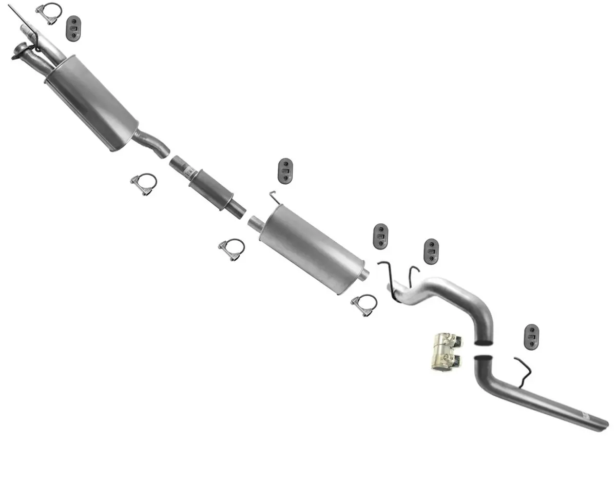 Pipes Dual Muffler Tail Pipe For Ford F250 Super 6.2L 2011-2016 156.2" Wheelbase 1