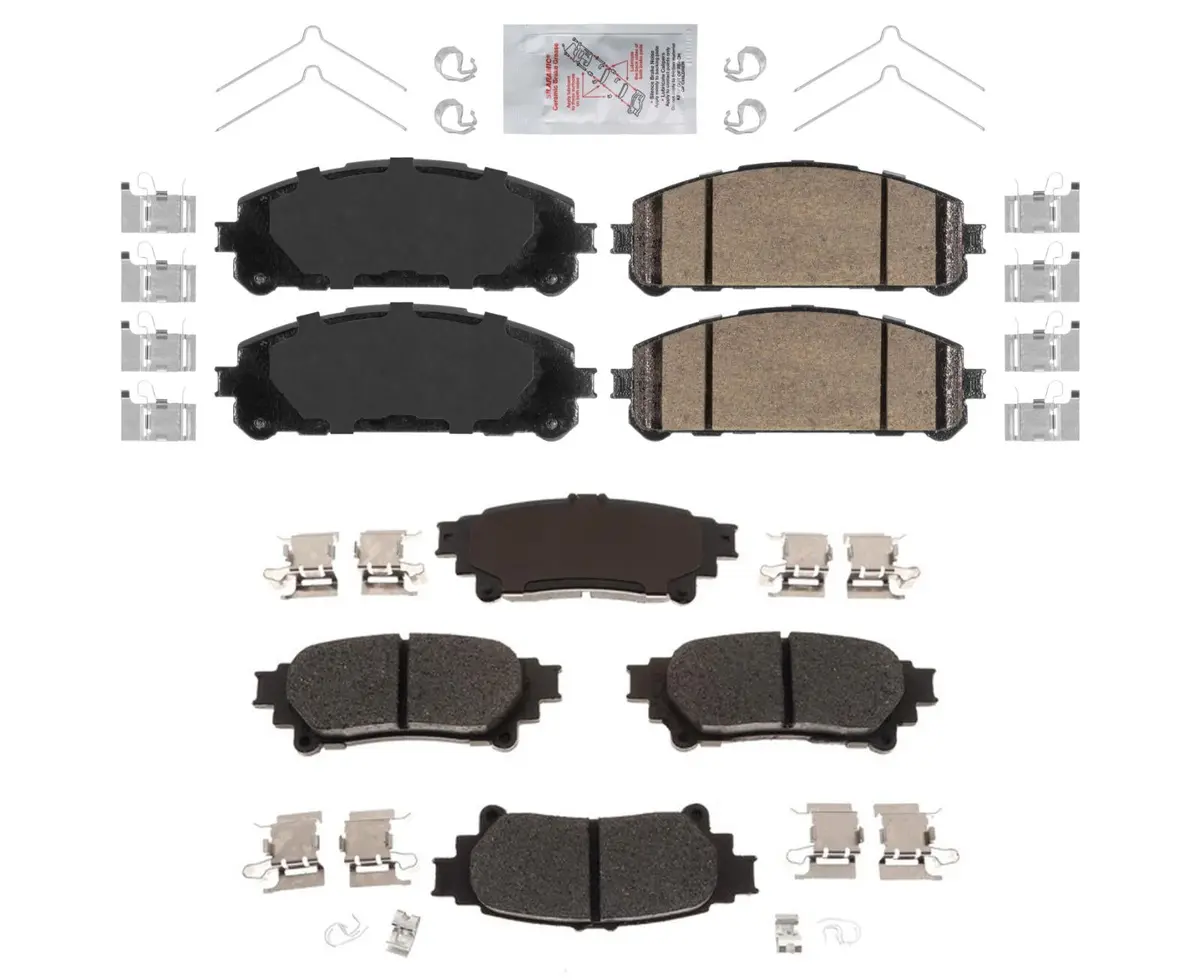 Ameribrakes Premium Ceramic Brake Pads Hardware For Toyota Highlander 2020-2025 1