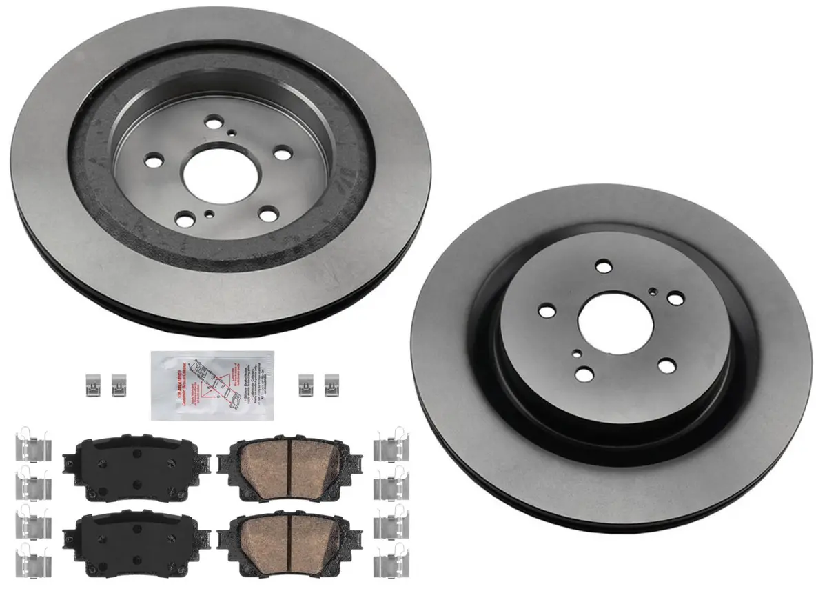 Rear Disc Brake Rotors Ceramic Pads For Toyota Highlander 2020 2023 2024 2025 1