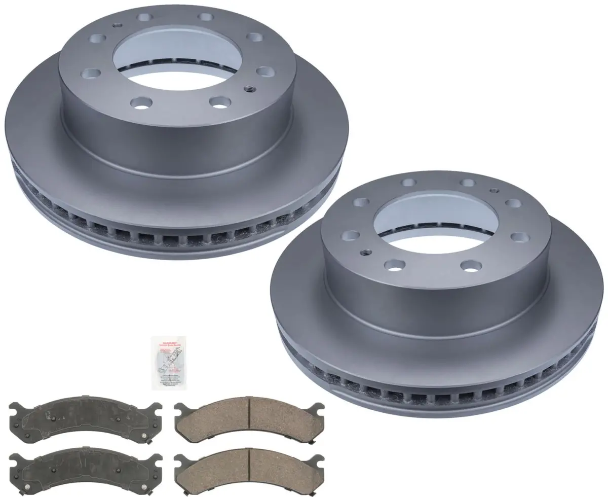 Front Coated Rotors & Pads For 03-20 Chevrolet Express 3500 Over 9600Lb Vehicle 1