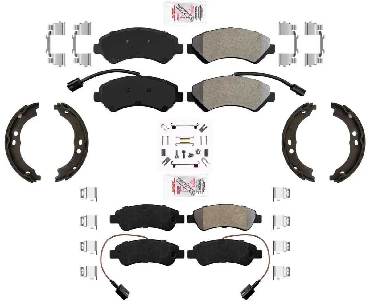 Brake Pads Parking Shoes For Ram Promaster 2500 2016-2022 W/ Rear Solid Rotors 1