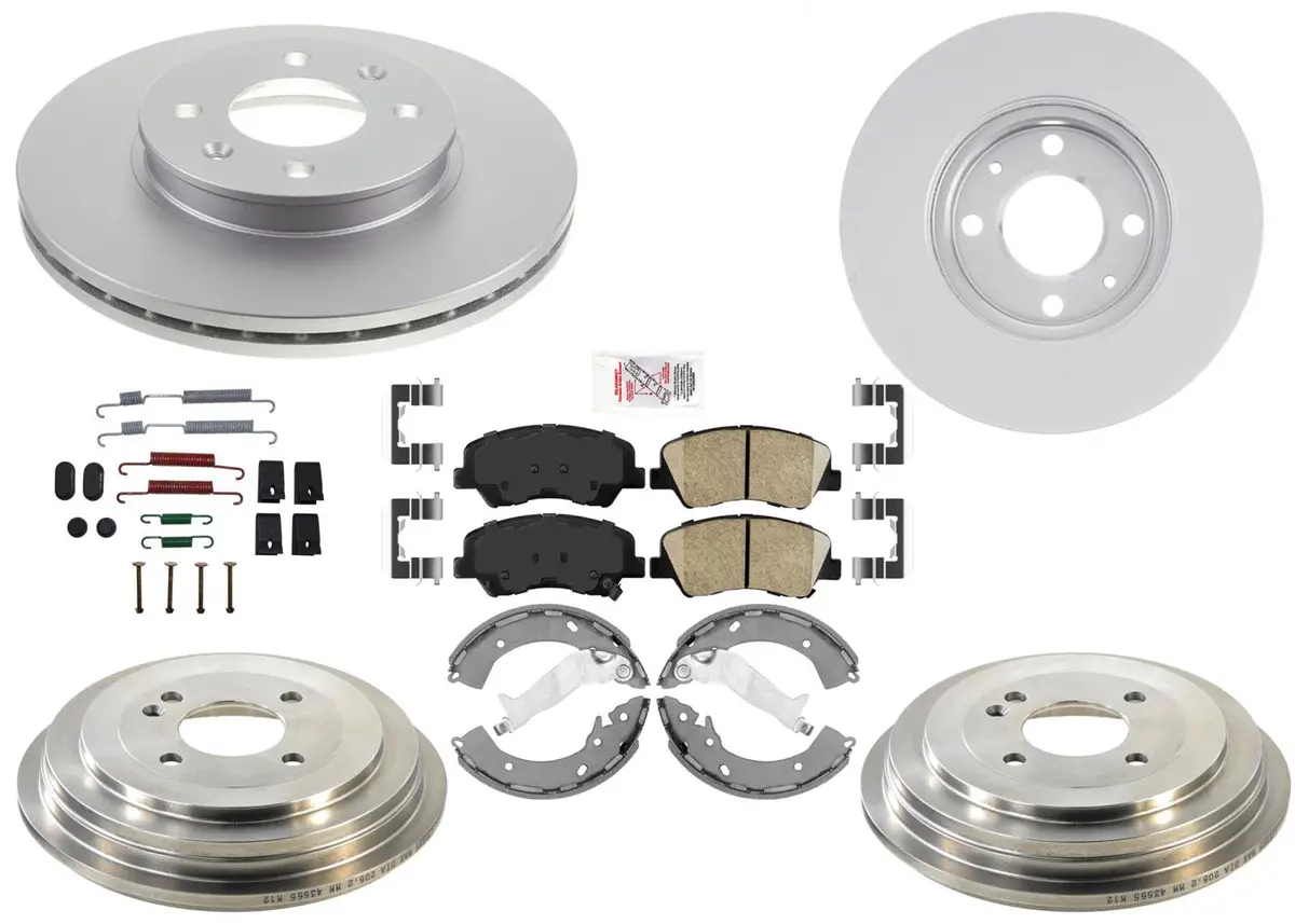 Coated Disc Brake Rotors Drums Brake Shoes Pads For Hyundai Accent Se 2013-2017 1