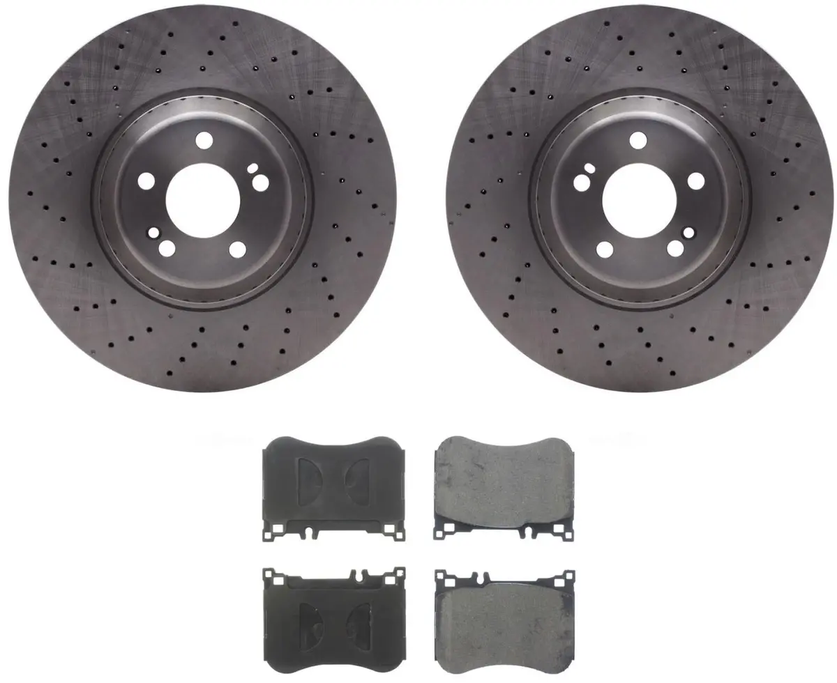 Front Disc Brake Rotors Ceramic Disc Brake Pads For Mercedes Benz S450 2018-2020 1