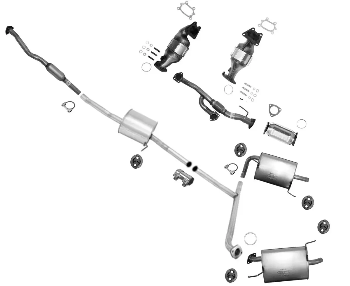 Catalytic Converters Dual Exhaust System For 03-05 Honda Accord 3.0L V6 4 Door 1