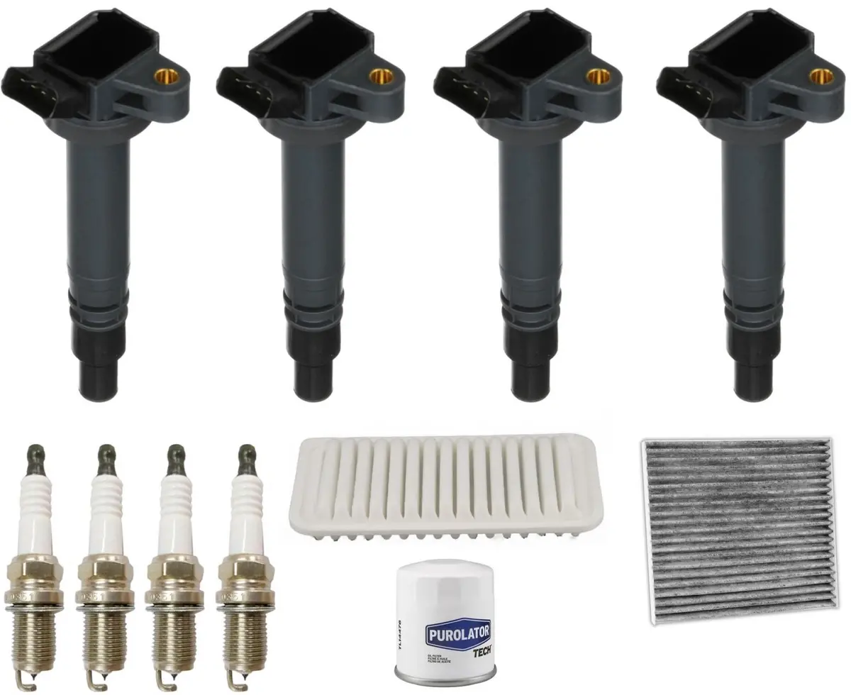 Ignition Coil Platinum Spark Plugs & Filters For Toyota Matrix 1.8L 2003-2006 1