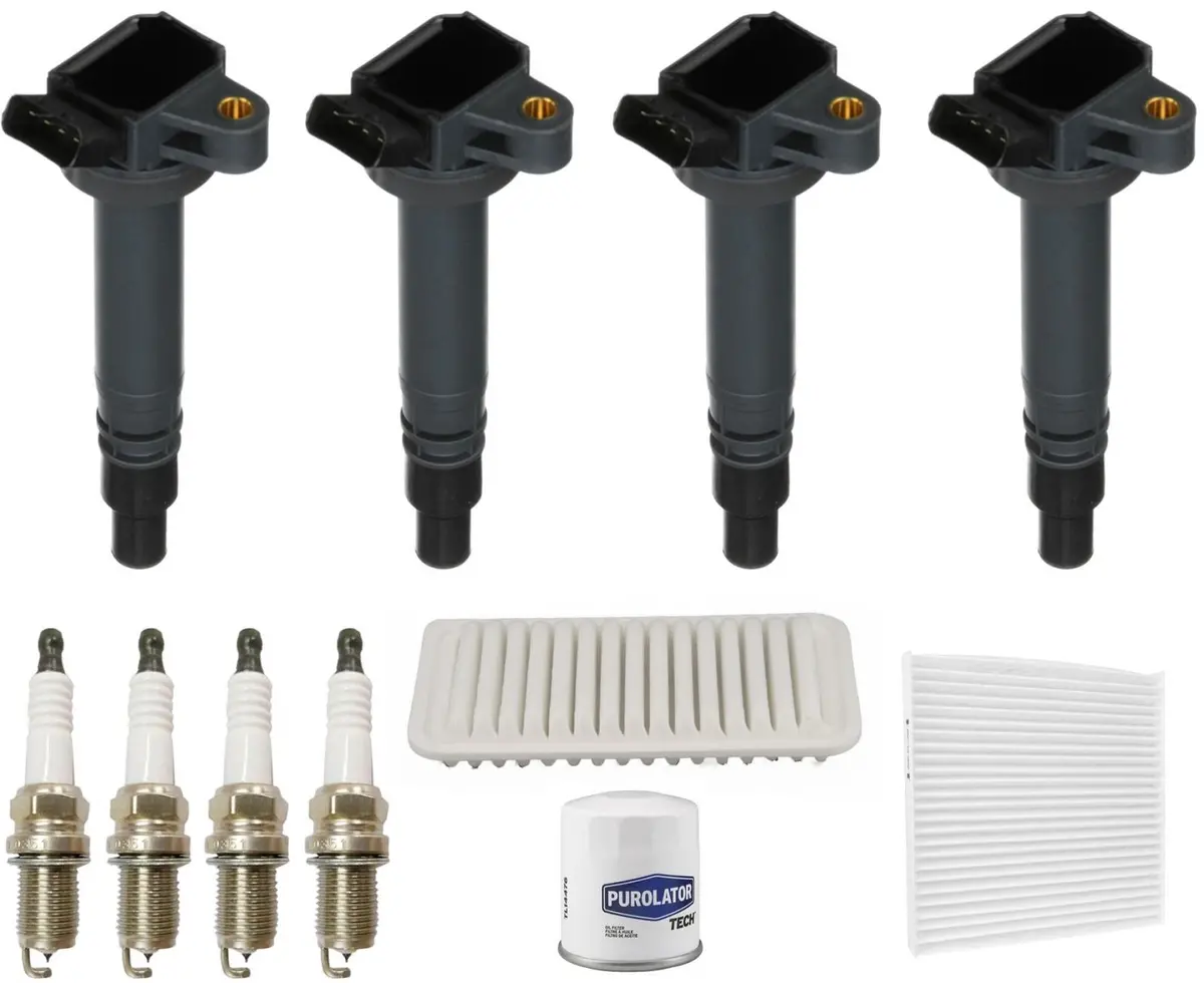 Ignition Coil Platinum Spark Plugs & Filters For Pontiac Vibe 1.8L 2003-2006 1