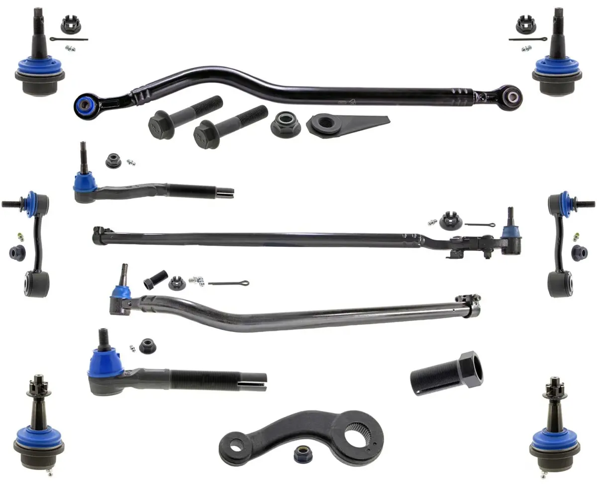 Track Bar Drag Links Ball Joints Tie Rods Pitman Arm For Jeep Wrangler 2018-2024 1