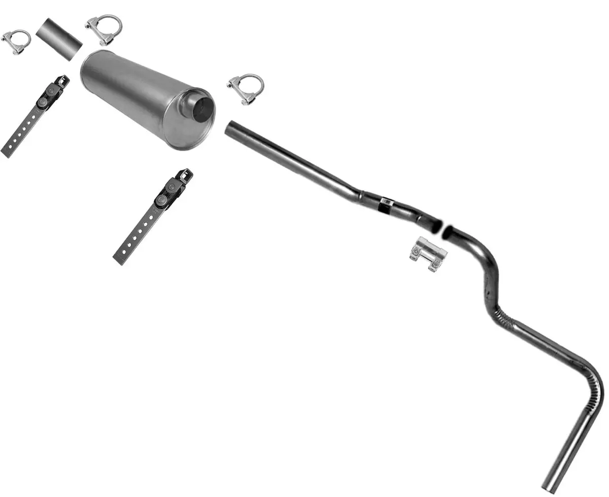 Muffler Tail Pipe Exhaust System For Ford E-150 E-250 E-350 1984 1985 1986 1