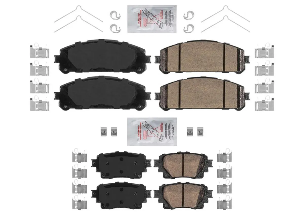 Front & Rear Brake Ceramic Pads For Toyota Highlander 2020 2021 2022 2025 1