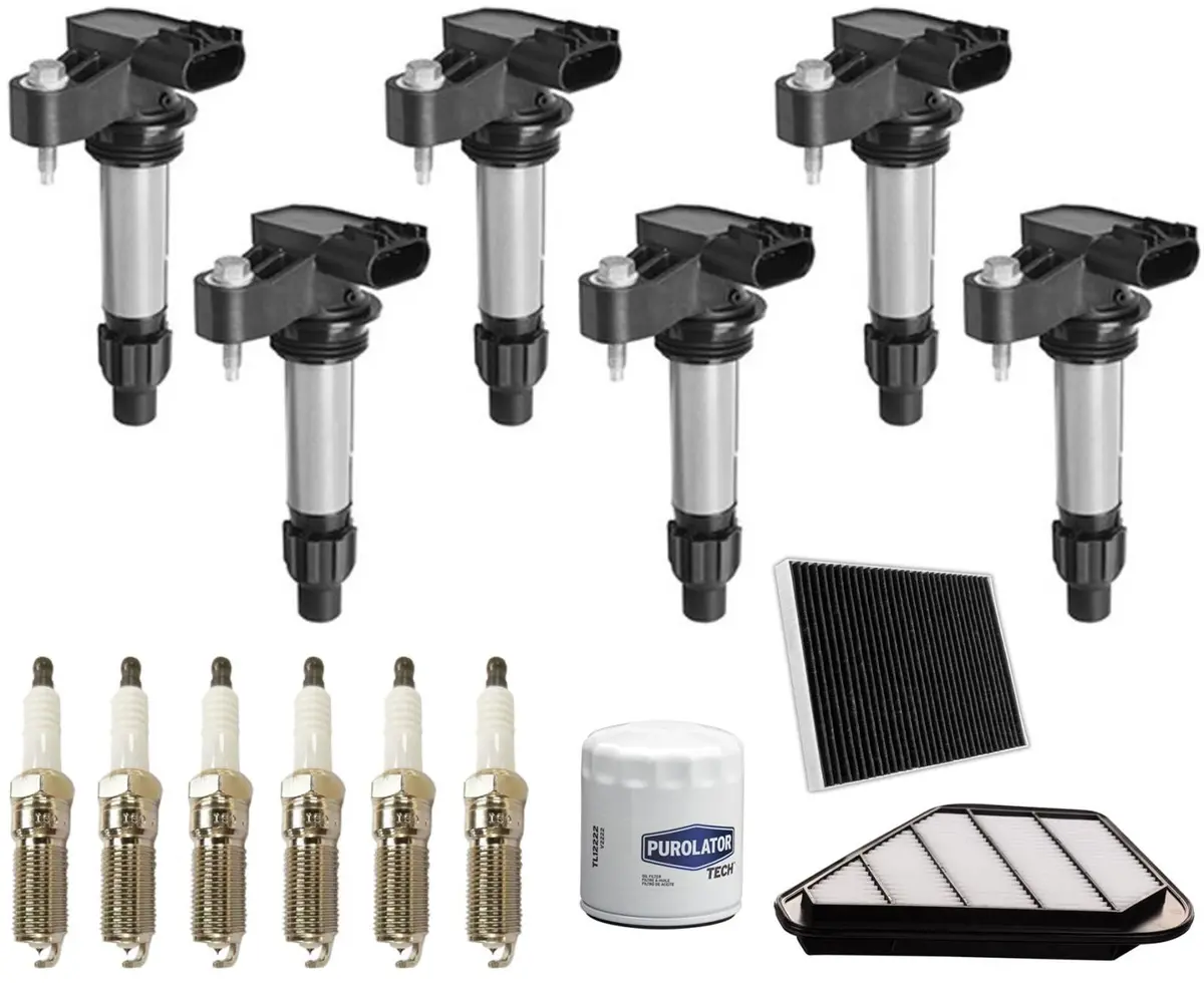 6 Direct Ignition Coils Spark Plugs & Filters For Buick Enclave 3.6L 2008-2017 1