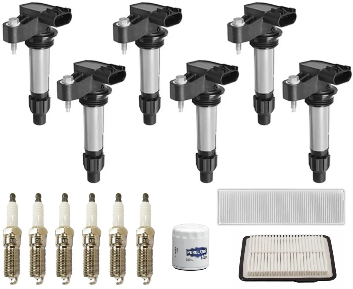 6 Direct Ignition Coils Spark Plugs & Filters For Chevrolet Malibu 3.6L 2008-12 1