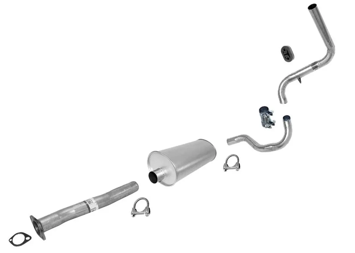 Muffler Exhaust System For Ford F-250 F350 88-94 7.3L 133 Inch W/B 4 Wheel Drive 1