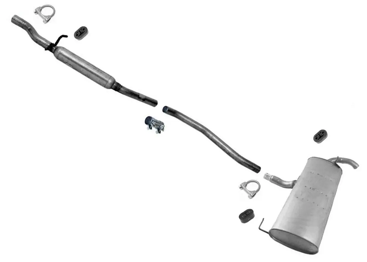 Exhaust System Muffler And Pipes 12-17 For Jeep Compass 4X4 All Wheel Drive 1