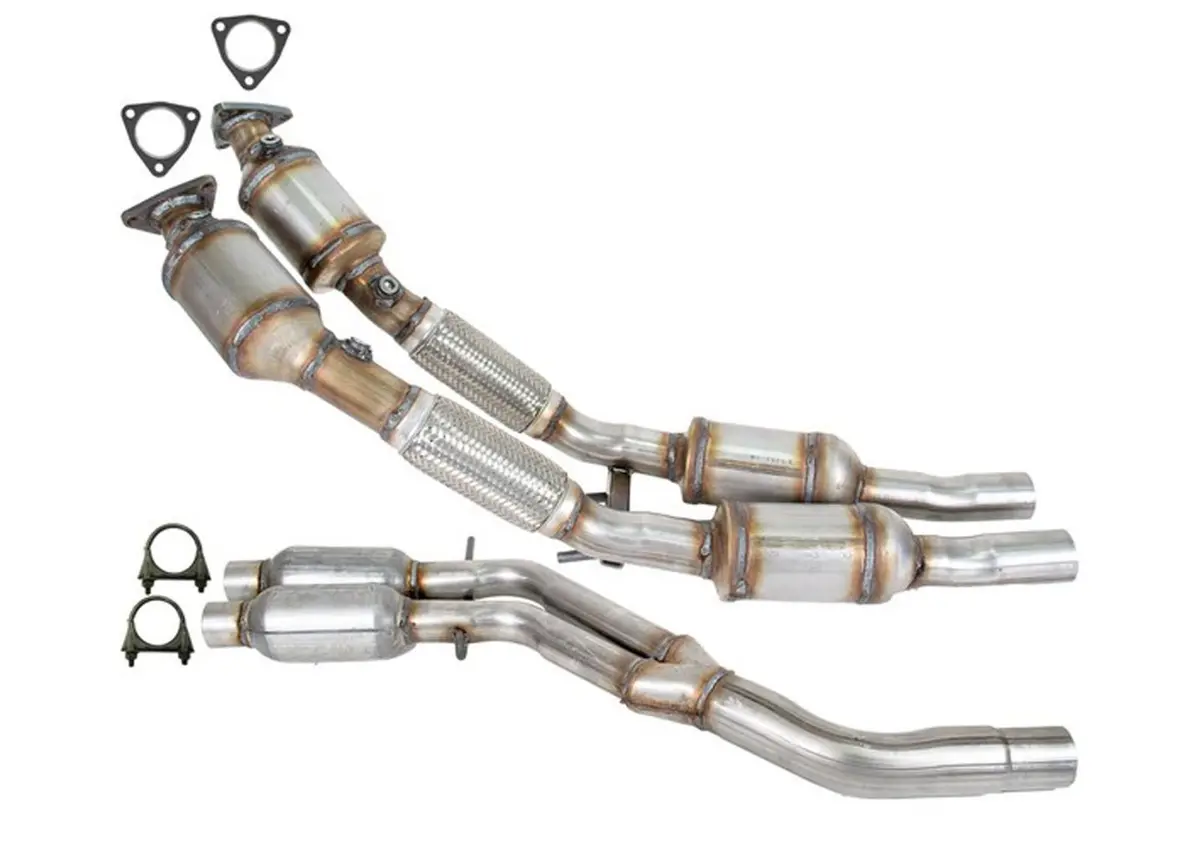 Front Rear 4 Catalytic Converters Resonators For Volkswagen Atlas 2018-2023 3.6L 1