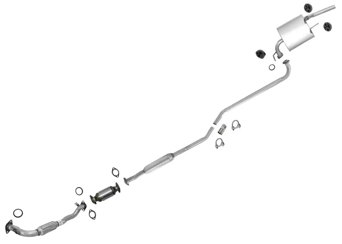 93-94 Prizm Corolla 1.8L Federal Emis Complete Exhau System Muffler + Converter 1