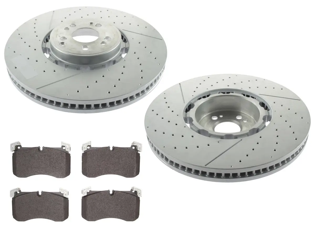 Disc Brake Rotors Brake Pads For Mercedes Benz Gle53 Amg 21-24 Red Brembo Calipr 1