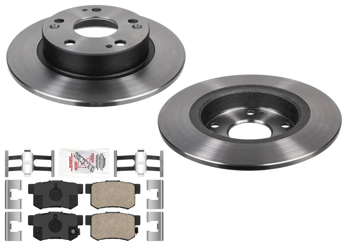 Rear Performance Carbon Disc Brake Rotors Pads For Honda Civic Si 2006-2011 1