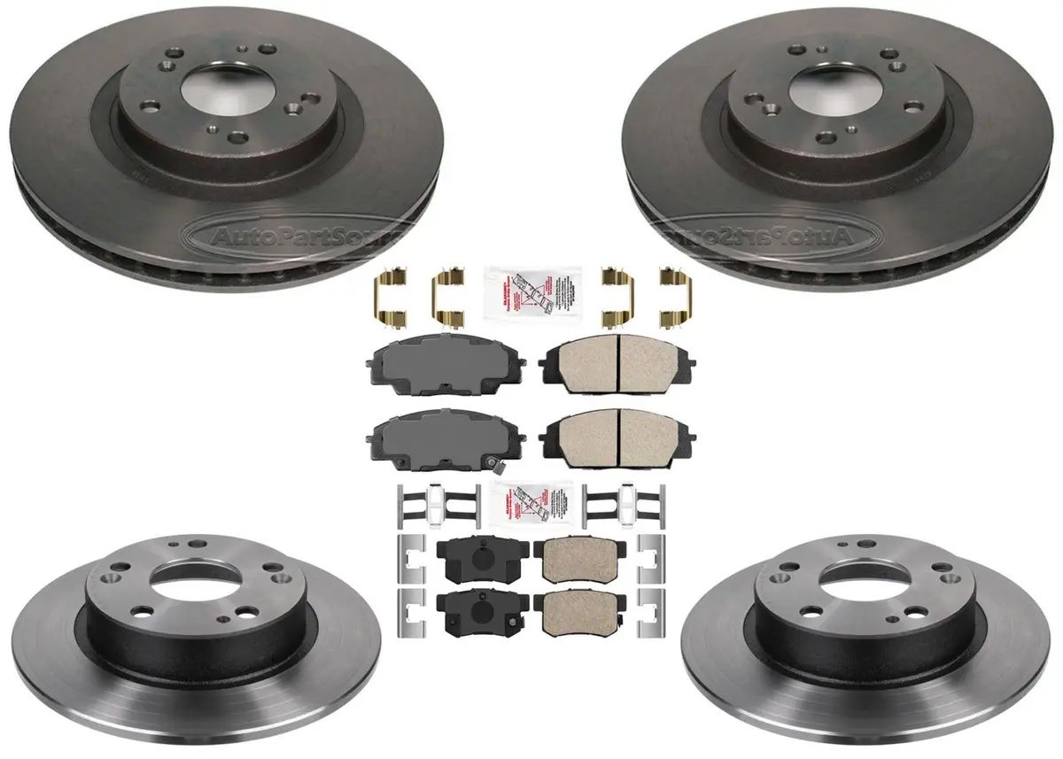 Performance Carbon Disc Brake Rotors Pads For Honda Civic Si 2006-2011 1